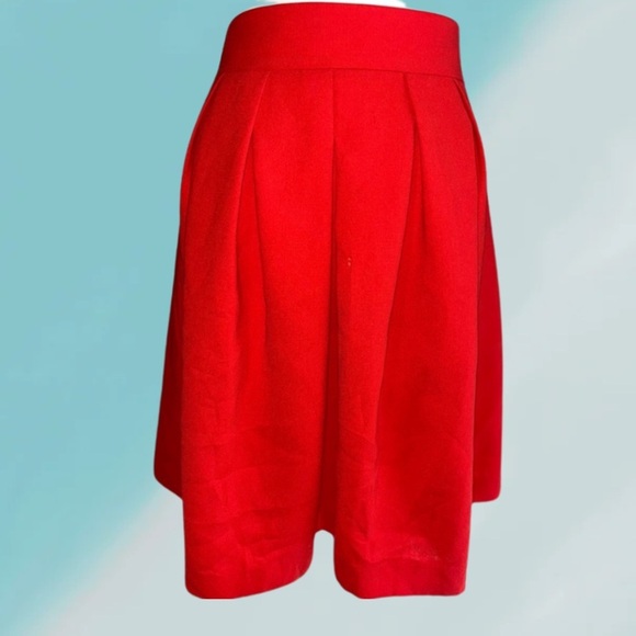 HP🎉Banana Republic ‘Fran’ Pleated Skirt in New Vermilion - Picture 1 of 6